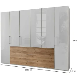 Wohnen Kleiderschränke|Kleiderschränke*4-türiger Kleiderscrhank mit drei Schubladen - Eyes