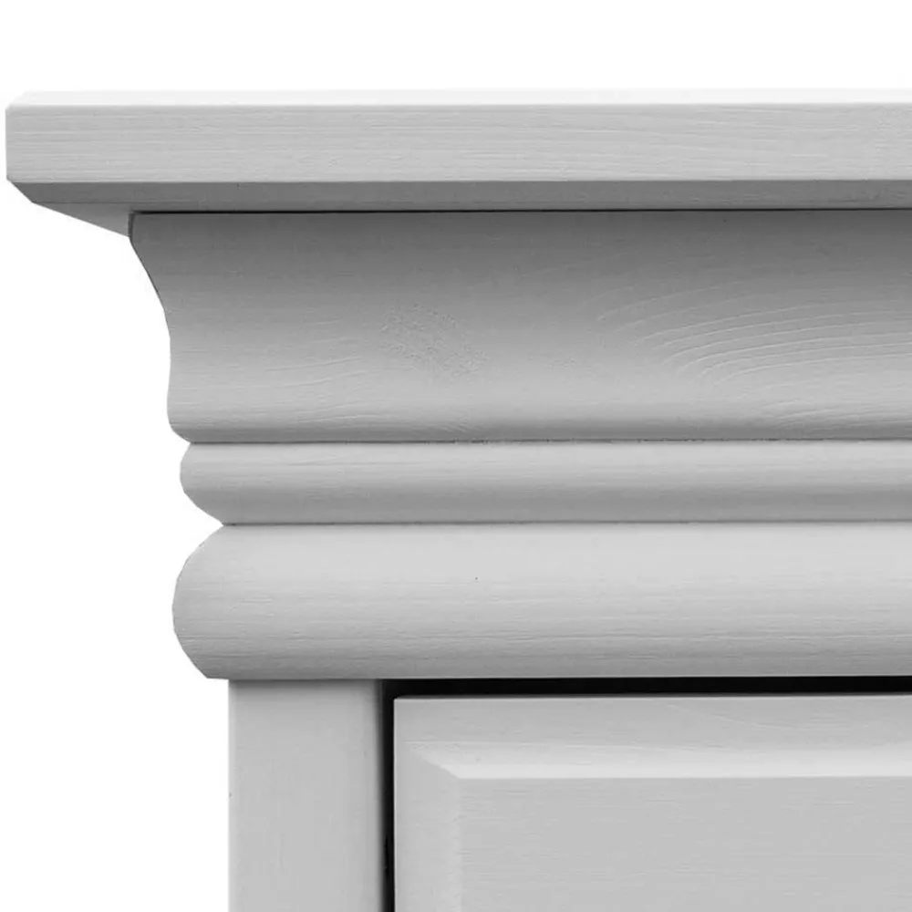 Wohnen Kleiderschränke|Kleiderschränke*4-türiger Landhausschrank in Weiß - Presto