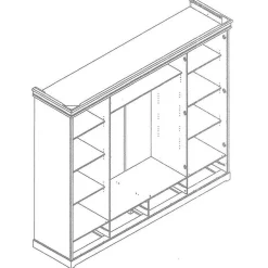Wohnen Kleiderschränke|Kleiderschränke*4-türiger Landhausschrank in Weiß - Presto