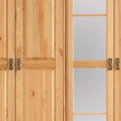 Wohnen 6-türiger Massiver Kleiderschrank mit 3 Schubladen - Inhusa