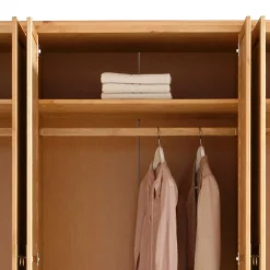 Wohnen 6-türiger Massiver Kleiderschrank mit 3 Schubladen - Inhusa