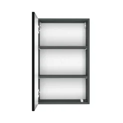 Wohnen Badschränke*1-türiger Oberschrank fürs Bad in Dunkelgrau - Noricas