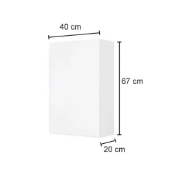 Wohnen Badschränke*1-türiger Oberschrank fürs Bad in Dunkelgrau - Noricas