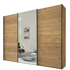 Wohnen Kleiderschränke|Kleiderschränke*3-türiger Schiebetürenschrank mit Spiegel - Siestago