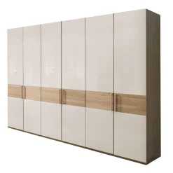 Wohnen Kleiderschränke|Kleiderschränke*6-türiger Schlafraum Kleiderschrank in Glas Beige - Emdsiva I