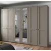Wohnen 6-türiger Schlafzimmer Kleiderschrank in Hellgrau - Ridonna