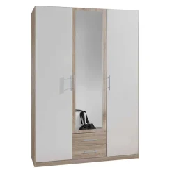 Wohnen 3-türiger Schlafzimmer Schrank mit 2 Schubladen - Purista