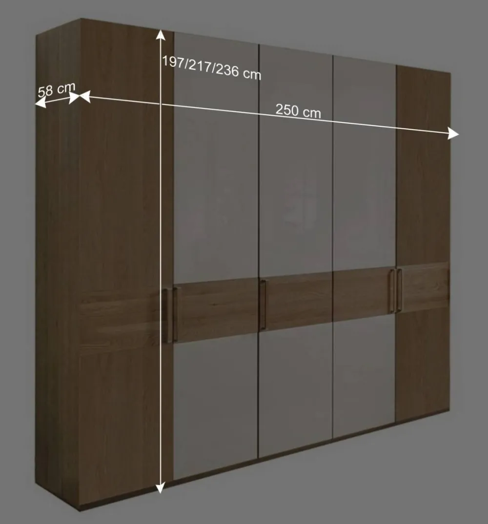 Wohnen Kleiderschränke|Kleiderschränke*5-türiger Schlafzimmer Schrank mit fünf Türen - Emdsiva IV