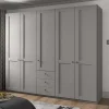 Wohnen 5-türiger Schlafzimmer-Schrank in Hellgrau - Ridonna