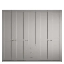 Wohnen 5-türiger Schlafzimmer-Schrank in Hellgrau - Ridonna