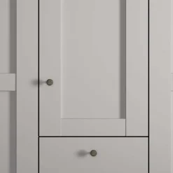 Wohnen 5-türiger Schlafzimmer-Schrank in Hellgrau - Ridonna