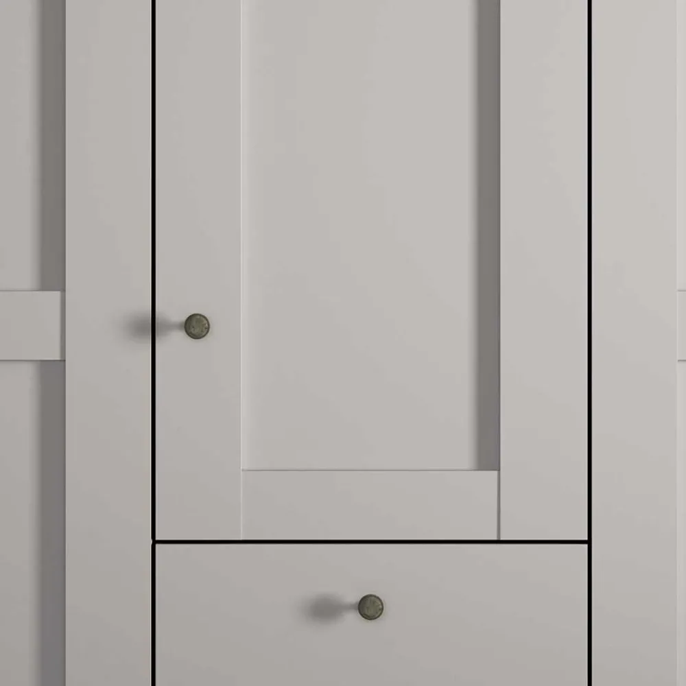 Wohnen 5-türiger Schlafzimmer-Schrank in Hellgrau - Ridonna