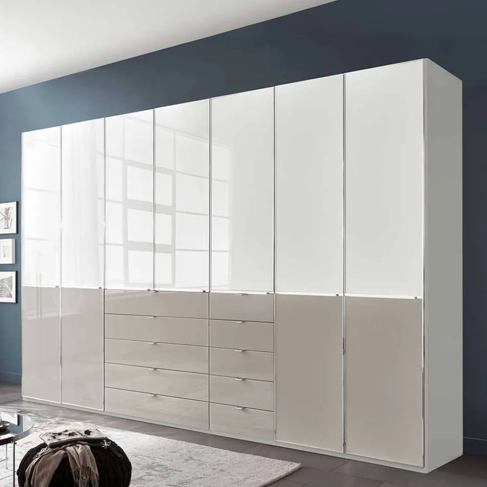 Wohnen Schränke|Kleiderschränke*7-türiger Schlafzimmerschrank zweifarbig - Pascan