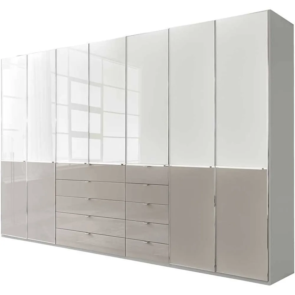 Wohnen Schränke|Kleiderschränke*7-türiger Schlafzimmerschrank zweifarbig - Pascan