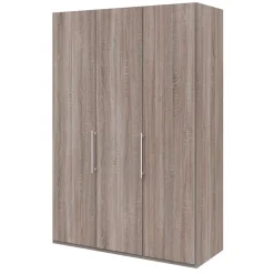 Wohnen 2-türiger Schlafzimmerschrank in dunkler Holzoptik - Crenba