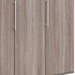 Wohnen 2-türiger Schlafzimmerschrank in dunkler Holzoptik - Crenba