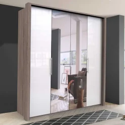 Wohnen Schränke|Kleiderschränke*2-türiger Schlafzimmerschrank mit Spiegel - Empresian