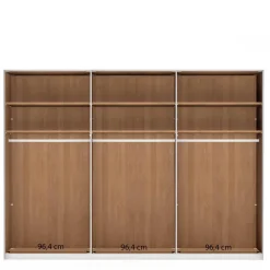 Wohnen Kleiderschränke|Kleiderschränke*6-türiger Schlafzimmerschrank mit Glas - Hung