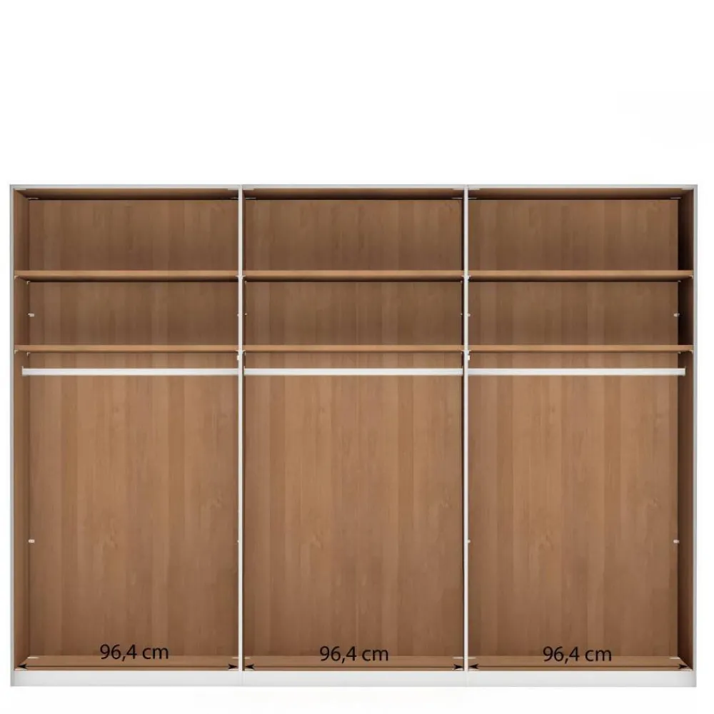 Wohnen Kleiderschränke|Kleiderschränke*6-türiger Schlafzimmerschrank mit Glas - Hung