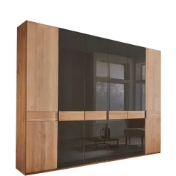 Wohnen Kleiderschränke|Kleiderschränke*6-türiger Schlafzimmerschrank mit Glas - Hung