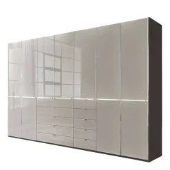 Wohnen Braune Möbel|Kleiderschränke*7-türiger Schlafzimmer-Schrank zweifarbig - Korcula