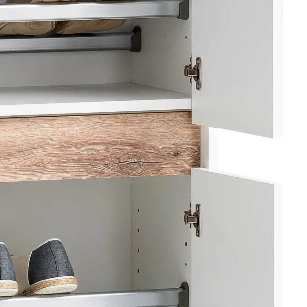 Wohnen Schuhschränke*4-türiger Schrank für Schuhe in Weiß - Etravia