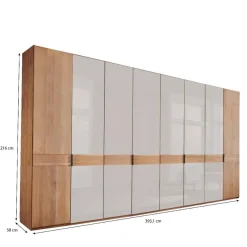 Wohnen 8-türiger Schrank in Erle teilmassiv - Dilacco
