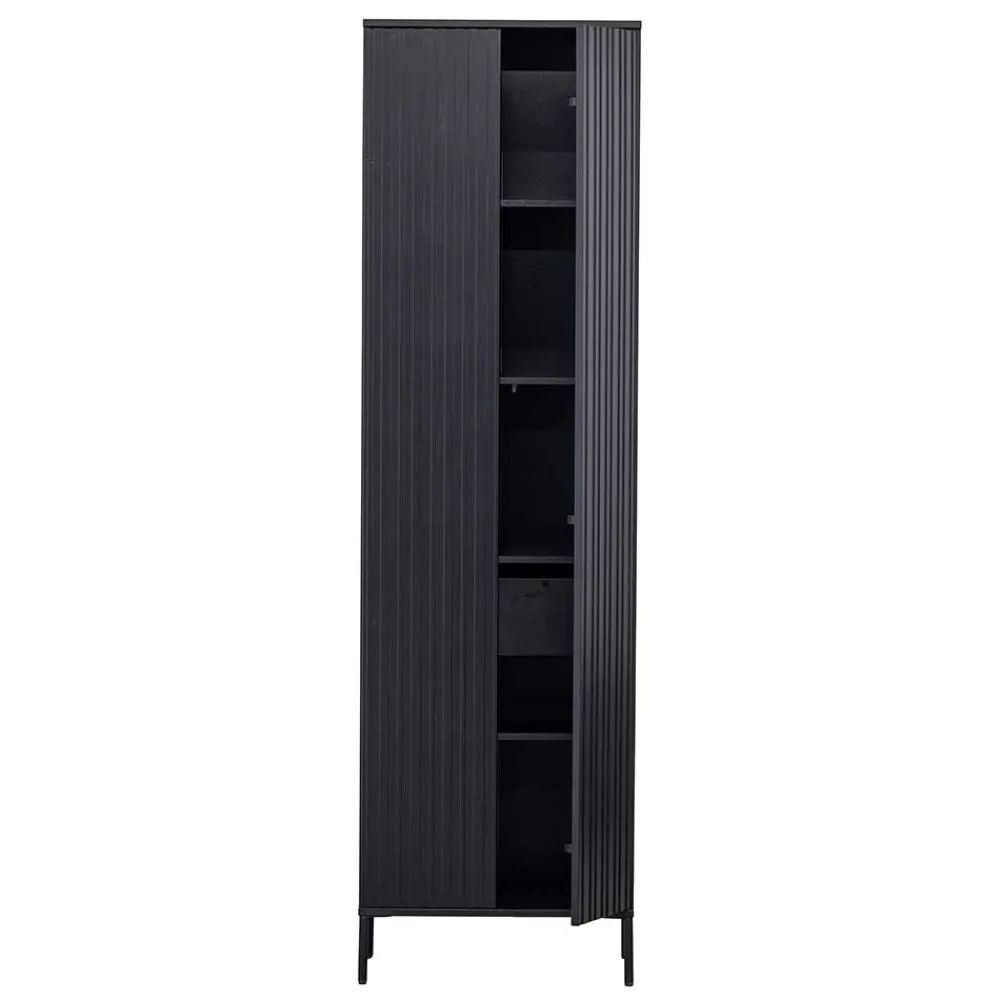 Wohnen 2-türiger Schrank in Schwarz - Gelvins