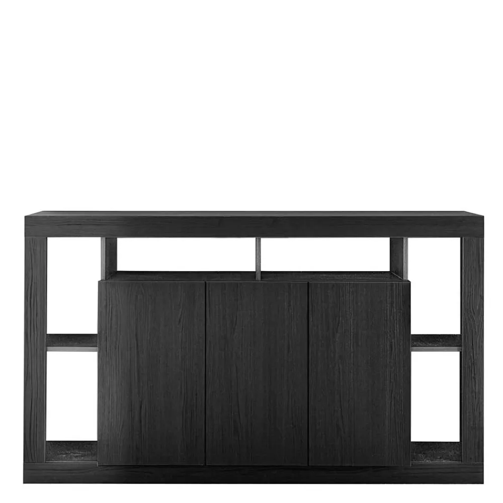 Wohnen Sideboards & Kommoden|Sideboards & Kommoden*3-türiger Schrank mit 6 offenen Fächern - Bihar