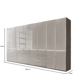 Wohnen 8-türiger Schrank mit acht Schubladen - Nucina