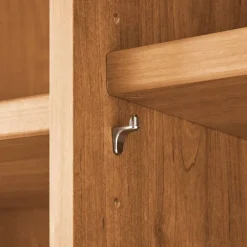 Wohnen 6-türiger Schrank mit Glas Dunkelbraun - Hung