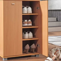 Wohnen Schuhschränke*2-türiger Schuhschrank in Buche Dekor - Sagemini