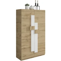 Wohnen 2-türiger Schuhschrank mit sechs schrägen Böden - Lornas