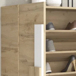 Wohnen 2-türiger Schuhschrank mit sechs schrägen Böden - Lornas