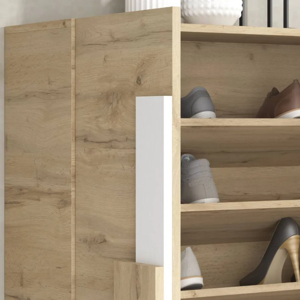Wohnen 2-türiger Schuhschrank mit sechs schrägen Böden - Lornas