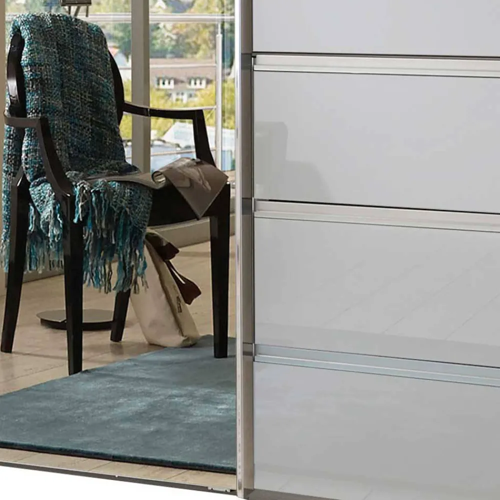 Wohnen 3-türiger Schwebetürenschrank in Weiß mit Spiegel - Amelie