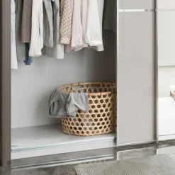 Wohnen Braune Möbel|Glasmöbel*3-türiger Schwebetürenschrank mit Passepartout - Ostranca