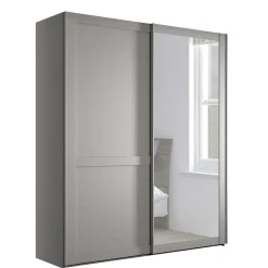 Wohnen Kleiderschränke|Kleiderschränke*2-türiger Schwebetüren-Schrank mit Spiegel - Ridonna