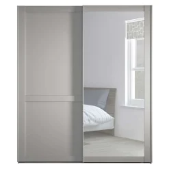 Wohnen Kleiderschränke|Kleiderschränke*2-türiger Schwebetüren-Schrank mit Spiegel - Ridonna