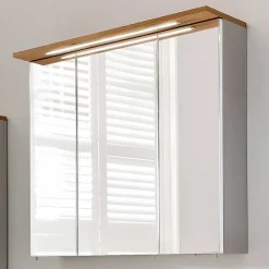 Wohnen Bad-Spiegelschränke*3-türiger Spiegel Badschrank 71 cm breit - Nienzo