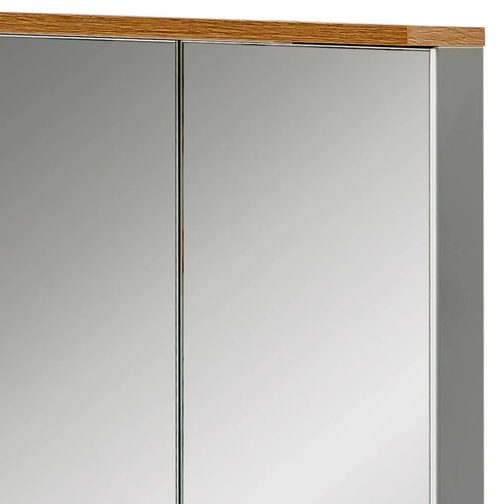 Wohnen Bad-Spiegelschränke*3-türiger Spiegel Badschrank 71 cm breit - Nienzo