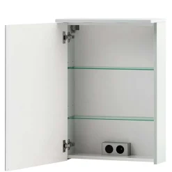 Wohnen 1-türiger Spiegelschrank fürs Bad in Weiß - Nuszaleva