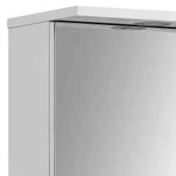 Wohnen 1-türiger Spiegelschrank fürs Bad in Weiß - Nuszaleva