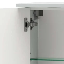 Wohnen 1-türiger Spiegelschrank fürs Bad in Weiß - Nuszaleva