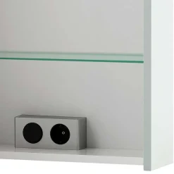 Wohnen 1-türiger Spiegelschrank fürs Bad in Weiß - Nuszaleva