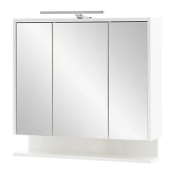 Wohnen 3-türiger Spiegelschrank mit Ablage - Asinaras