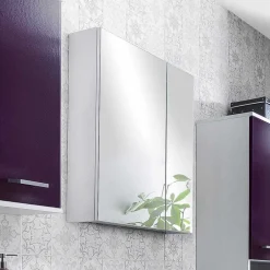 Wohnen 2-türiger Spiegelschrank ohne Beleuchtung - Metrioa