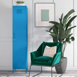 Wohnen Designermöbel|Wohnzimmerschränke*1-türiger Spindschrank in Blau - Datinel