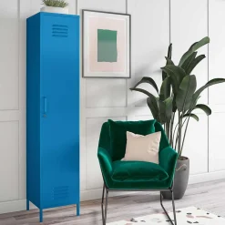 Wohnen Designermöbel|Wohnzimmerschränke*1-türiger Spindschrank in Blau - Datinel