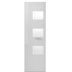 Wohnen 1-türiger Vitrinenschrank in Weiß Hochglanz - Timmona